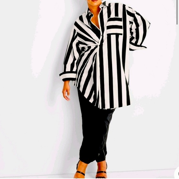 🔖 FUTURE COLLECTIVE Kahlana Barfield Brown Asymmetrical Long Sleeve Shirt Dress - Picture 3 of 17